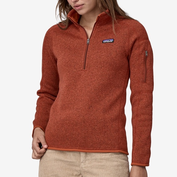 Patagonia Women's Better Sweater 1/4 Zip Fleece Long Sleeve Burnished Red Small - Picture 1 of 13